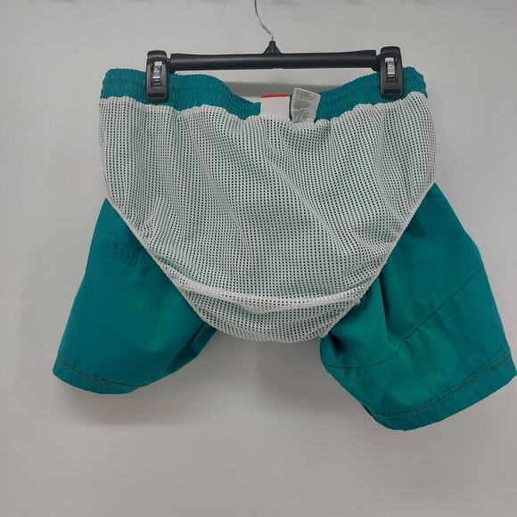 Vintage Swim Trunks Drawstring Beach Pool Green Navy Blue L - Picture 10 of 15